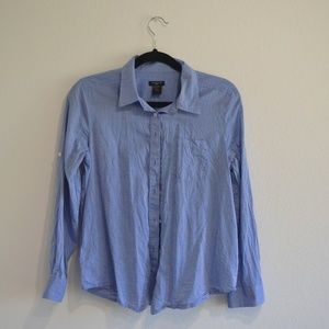 Blue Button Up Ann Taylor